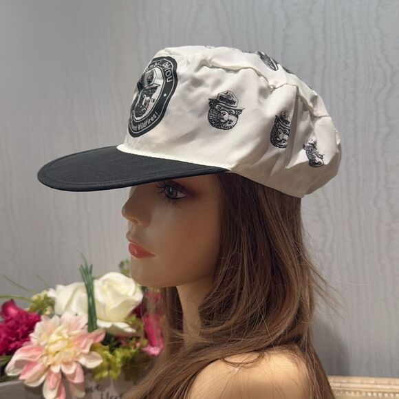 Vintage Smokey the Bear Smokey Signals Lightweight Packable Elastic Back Cap Hat - Picture 16 of 16